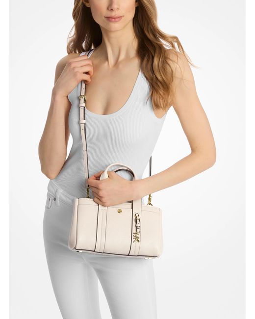 MICHAEL Michael Kors Natural Mk Romee Extra-Small Pebbled Leather Crossbody Bag