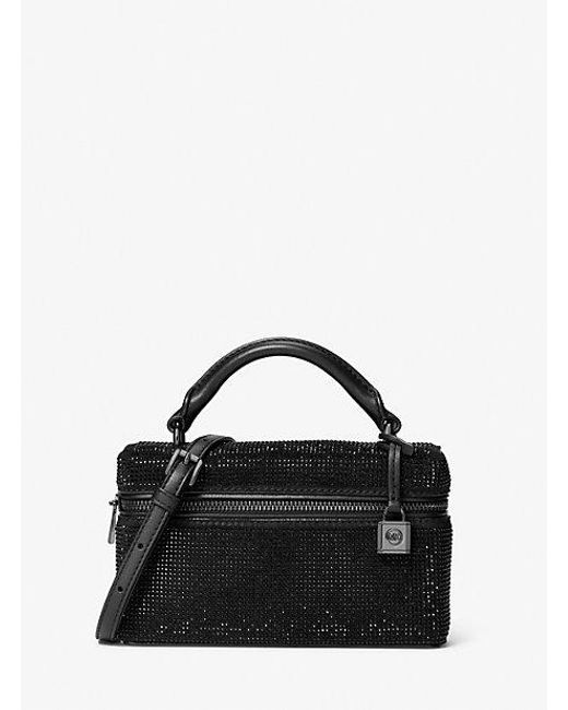 Michael Kors Black Jana Extra-Small Embellished Suede Convertible Crossbody Bag