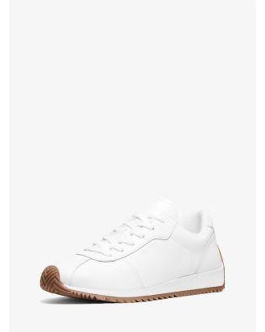 Michael Kors White Rhodes Leather Trainer