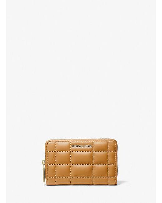 Michael Kors Natural Mk Small Quilted Leather Wallet