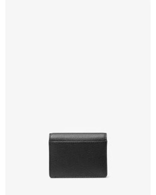 Michael Kors White Carson Small Pebbled Leather Wallet