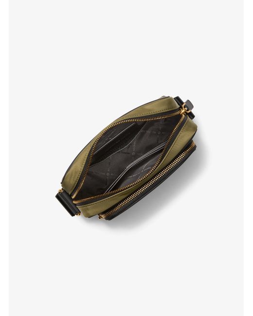 Michael Kors Green Mk Brooklyn Nylon Camera Bag With Pouch for men