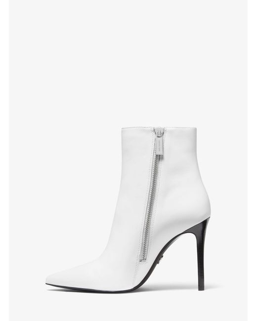 Michael Kors Keke Leather Ankle Boot in White - Save 6% - Lyst