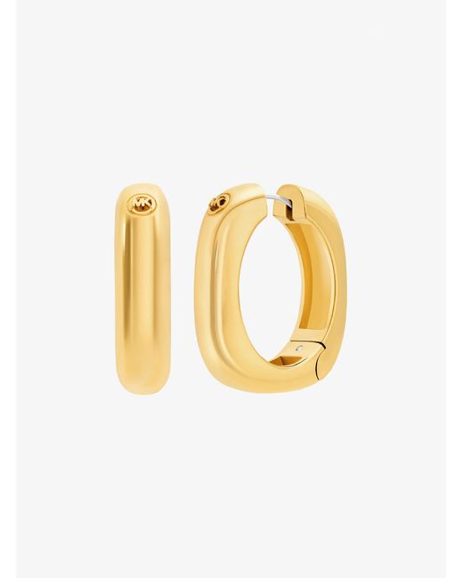 Michael Kors Metallic Square Hoop Earrings