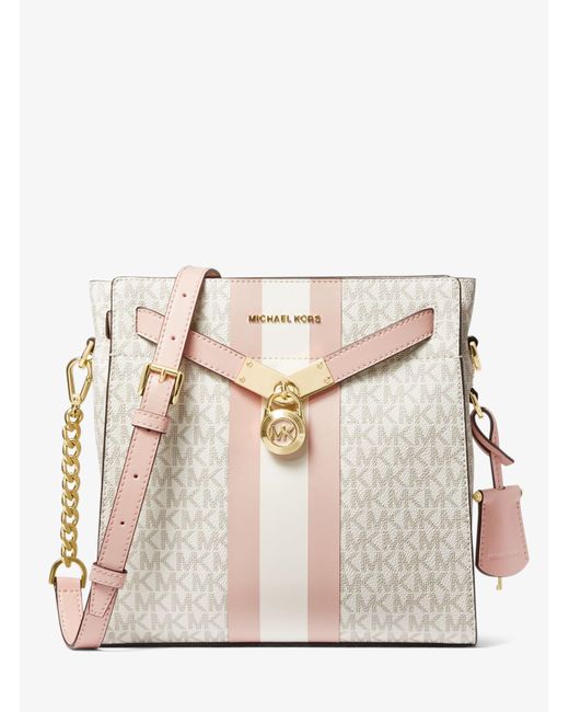 michael kors nouveau hamilton large logo messenger bag
