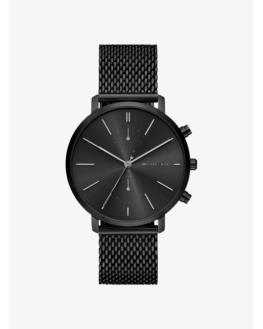 Michael Kors Black Mk Oversized Blake-Tone Mesh Watch for men