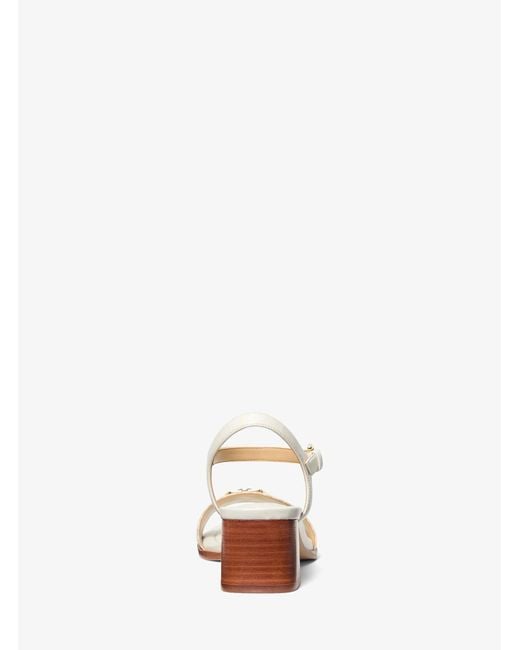 MICHAEL Michael Kors White Mandy Signature Logo Sandal