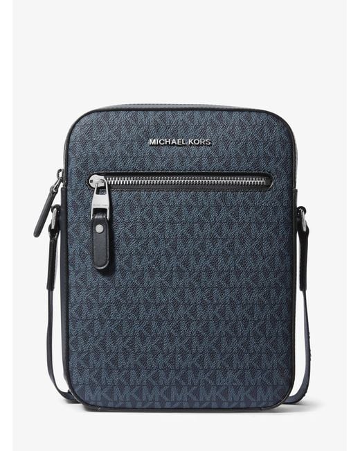 Michael Kors Blue Varick Logo Flight Bag for men