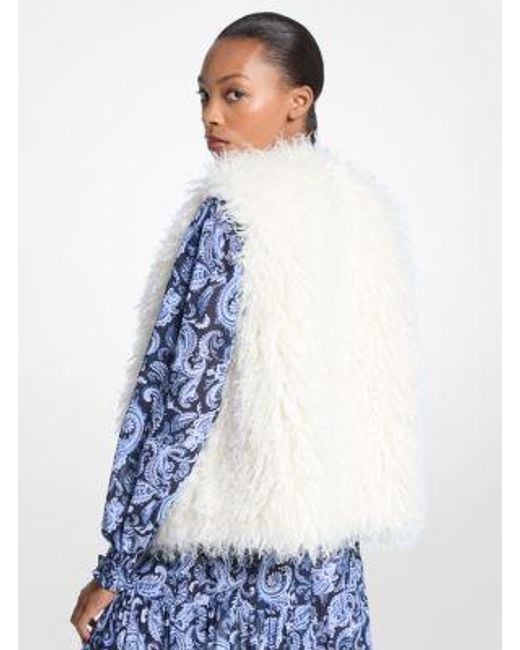 MICHAEL Michael Kors Blue Faux Shearling Vest