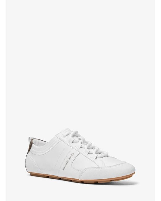 Michael Kors White Keely Leather Trainer