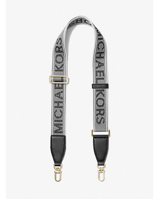 Tracolla con logo jacquard di MICHAEL Michael Kors in White