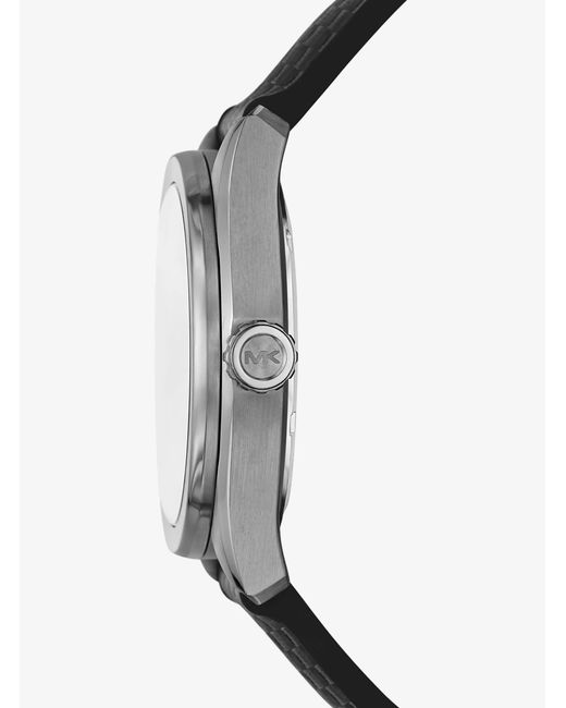 Michael Kors Accelerator 2.0 Three-hand Date Black Nylon And Silicone Watch 42mm for men