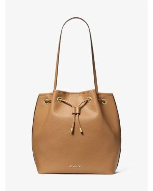 Michael Kors Natural Avery Medium Bucket Messenger Bag