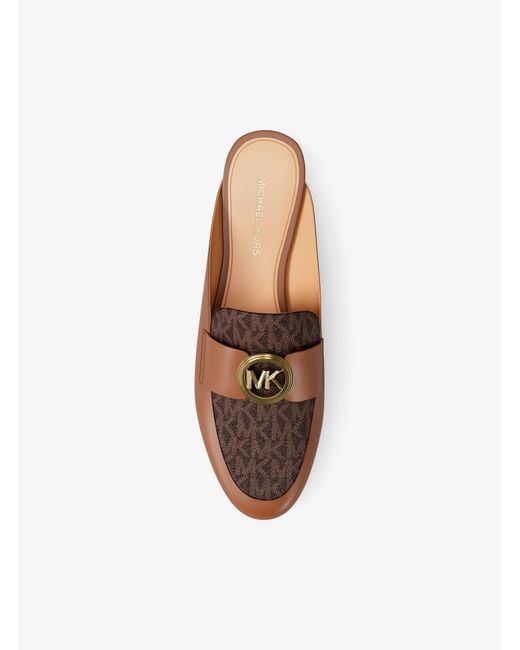 MICHAEL Michael Kors Brown Mk Mckenzie Logo And Leather Mule