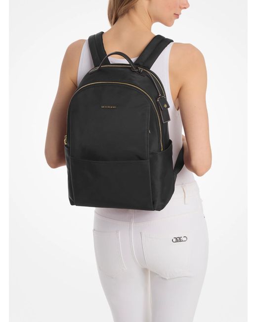 Michael Kors Black Sable Large Nylon Backpack