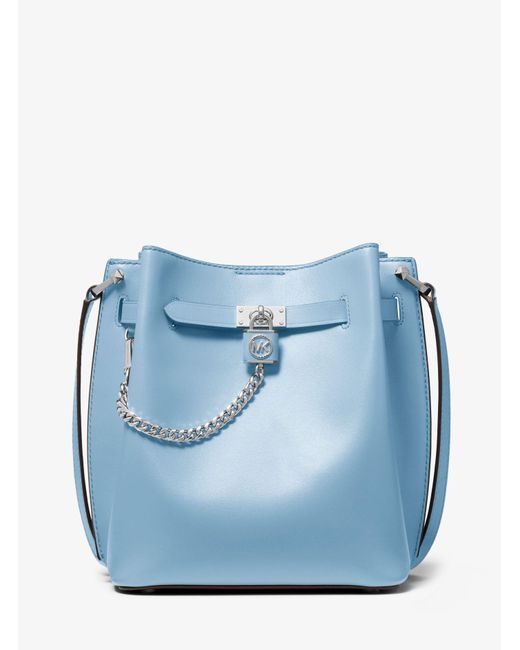 Michael Kors Hamilton Legacy Medium Leather Messenger Bag in Chambray