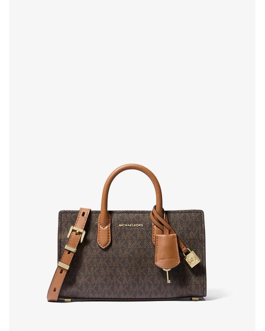 MICHAEL Michael Kors Brown Scarlett Extra-Small Logo Crossbody Bag
