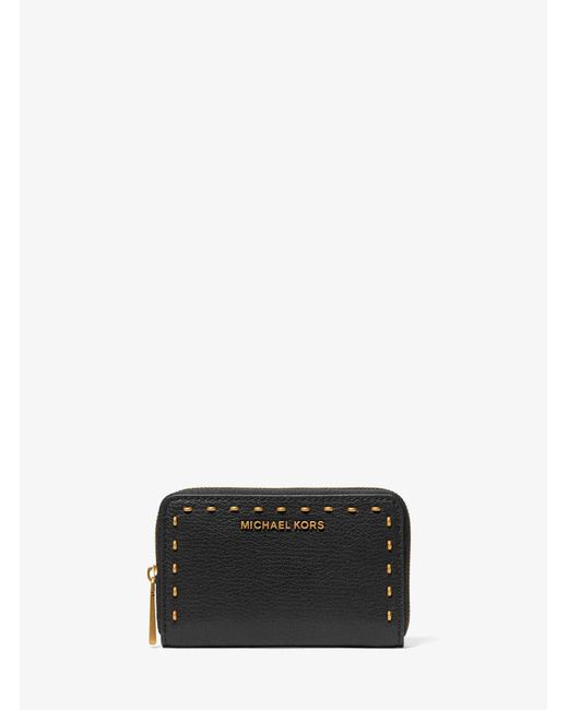 MICHAEL Michael Kors White Mk Small Studded Leather Wallet