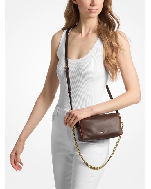 MICHAEL Michael Kors Brown Mk Bryant Small Leather Convertible Crossbody Bag