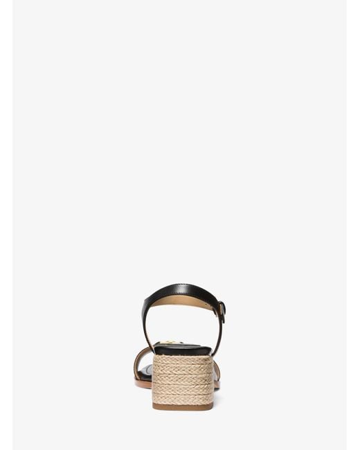 Michael Kors White Mandy Leather Sandal