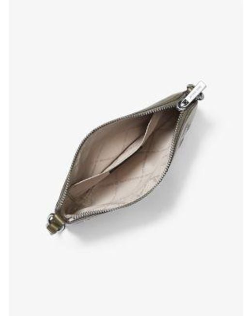 Michael Kors Green Jet Set Small Printed Wristlet