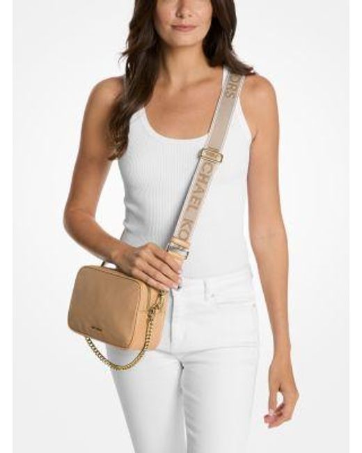 Michael Kors Natural Bryant Medium Nylon Camera Crossbody Bag