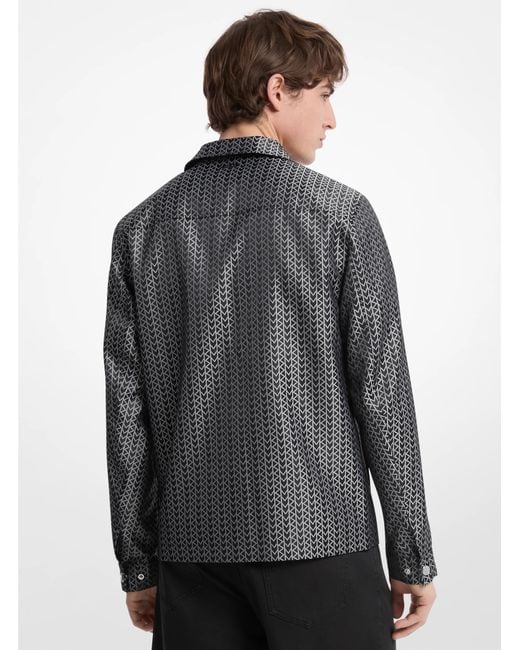 Michael Kors Gray Mk Mk2000 Logo Jacquard Jacket for men