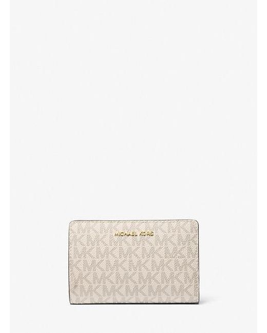 Michael Kors Natural Mk Empire Medium Signature Logo Wallet