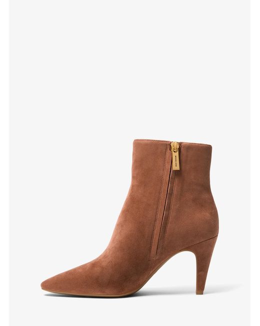 MICHAEL Michael Kors Brown Mk Daniela Suede Ankle Boot