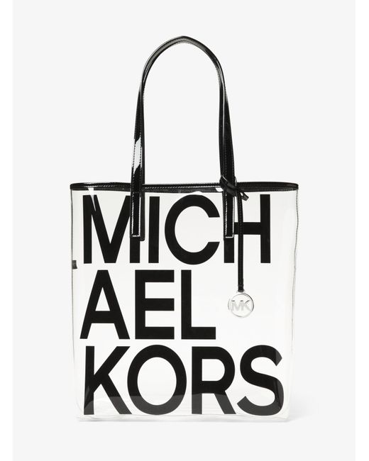 Bolso tote The Michael grande transparente con estampado gráfico de logotipo Michael Kors de color Black