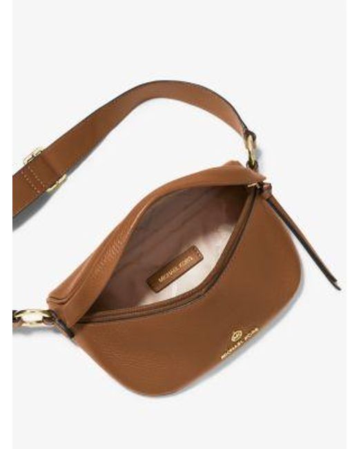 Michael Kors Brown Slater Extra-small Pebbled Leather Sling Pack