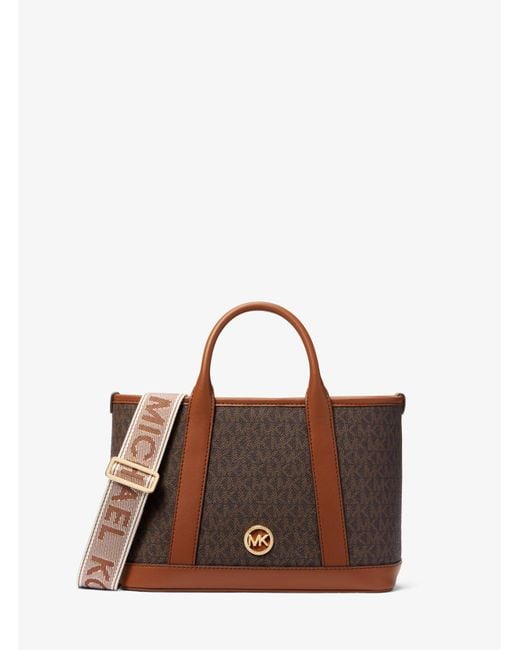 Bolso satchel Luisa pequeño con logotipo Michael Kors de color Brown
