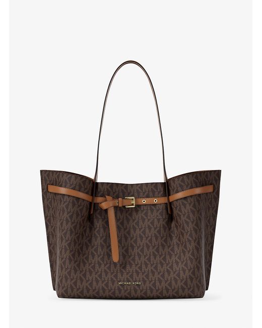 Mk Grand Cabas Emilia À Logo Signature MICHAEL Michael Kors en coloris White