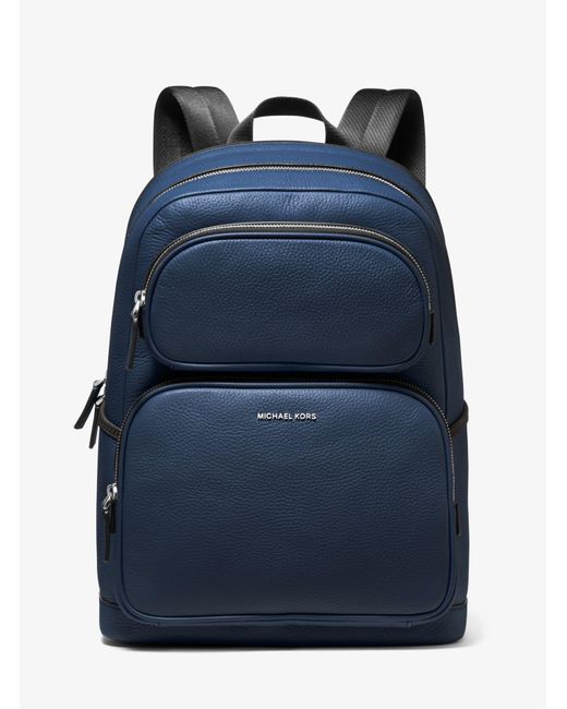 Michael Kors Blue Cooper Pebbled Leather Backpack for men