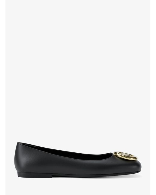 MICHAEL Michael Kors White Mk Milan Leather Ballet Flat