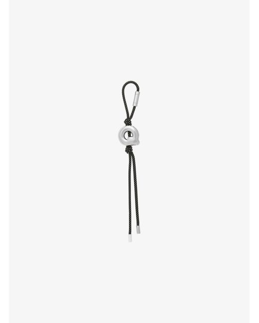 MICHAEL Michael Kors White Mk Initial-Tone And Speckled Cord Bag Charm