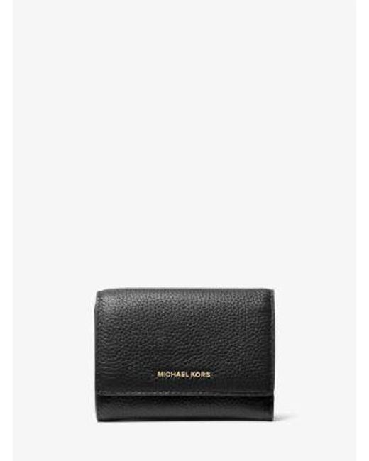 Michael Kors Gray Bryant Medium Pebbled Leather Wallet