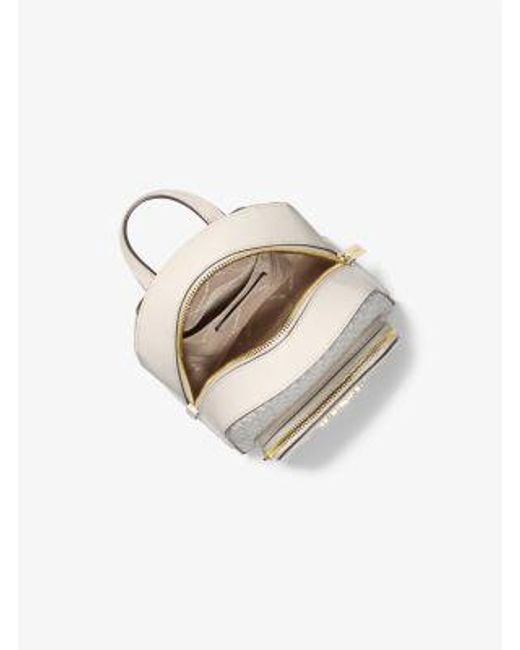 Michael Kors Natural Jaycee Extra-Small Signature Logo Backpack