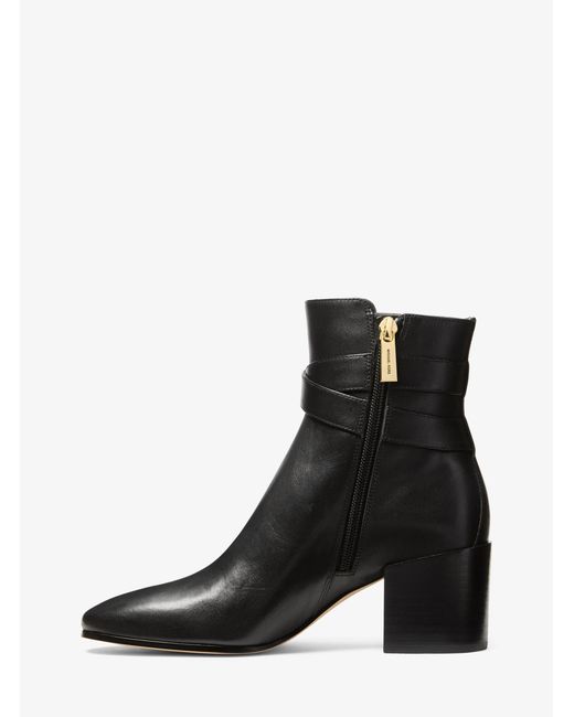 MICHAEL Michael Kors Black Mk Rory Leather Boot