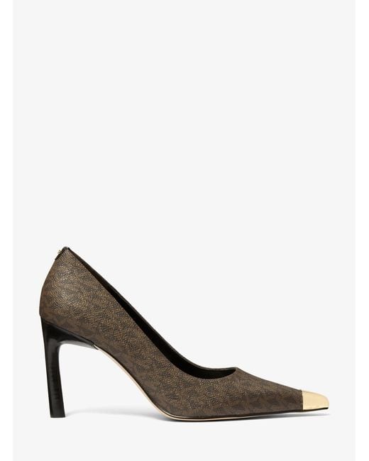 MICHAEL Michael Kors White Mk Kasia Signature Logo Pump