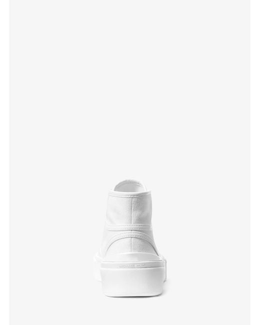 MICHAEL Michael Kors White Mk Jude Canvas High-Top Trainers