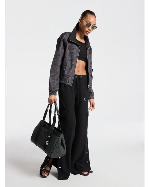 Mk Pantaloni Cargo A Gamba Ampia di MICHAEL Michael Kors in Black