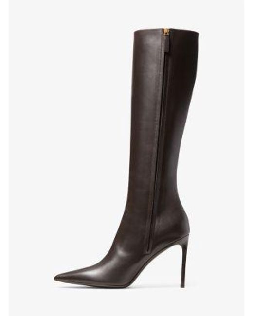 Michael Kors Black Mk Tatjana Leather Boots