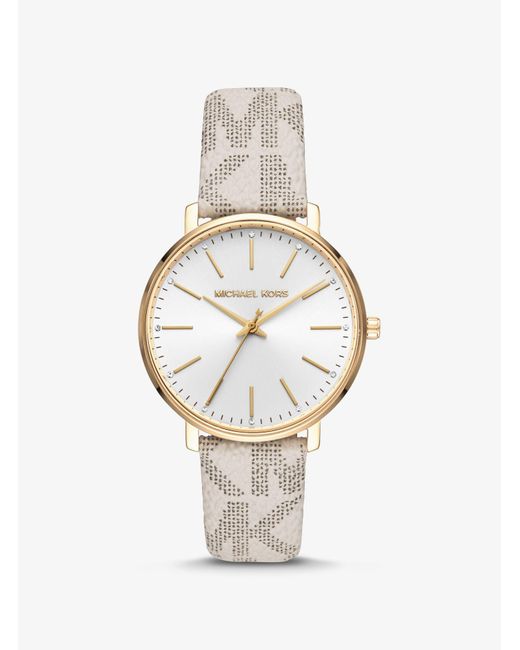 Michael Kors Pyper Logo And Gold-tone 