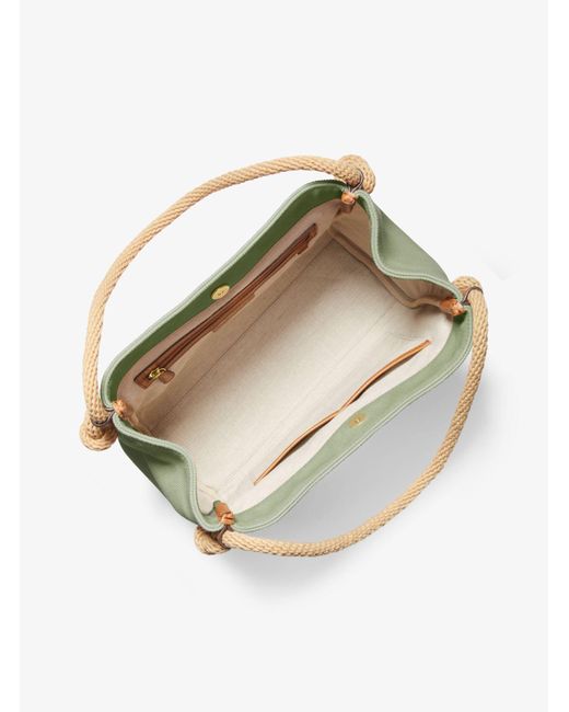 Michael Kors Isla Large Canvas Tote Bag in Green Lyst UK