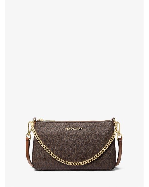 Mk Set Regalo Pochette Con Logo Media E Porta Carte Di Credito di Michael Kors Outlet in Gray