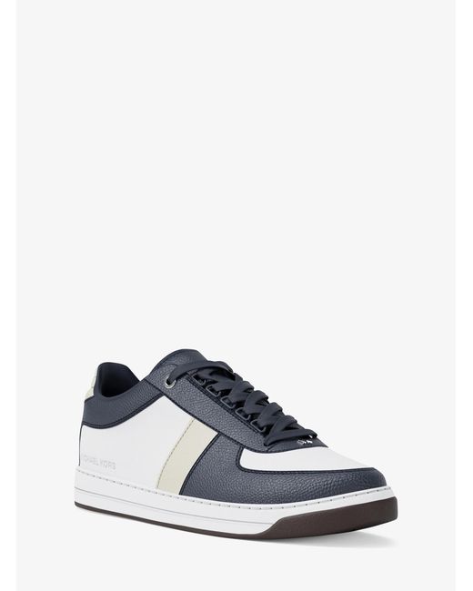 Michael Kors Blue Mk Brady Color-Block Leather Trainers for men