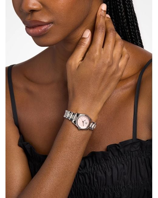 Michael Kors Pink Petite Lexington Pavé-Tone Watch