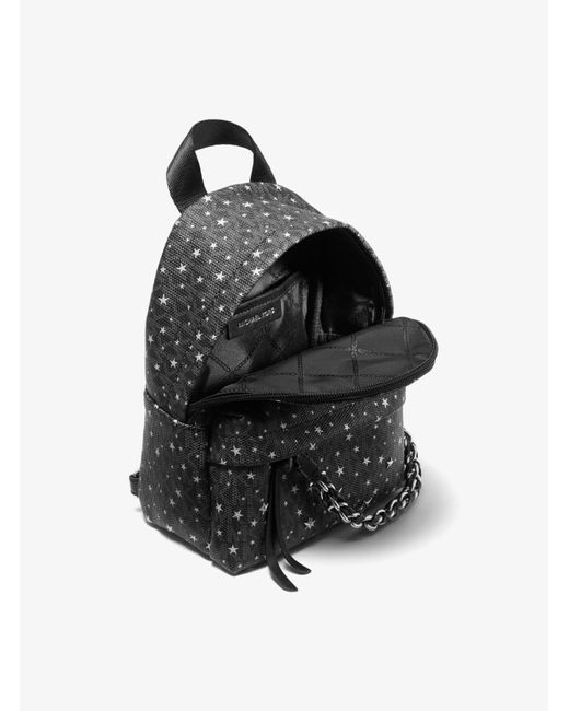 Michael Kors Black Slater Extra-small Star Embellished Logo Convertible Backpack