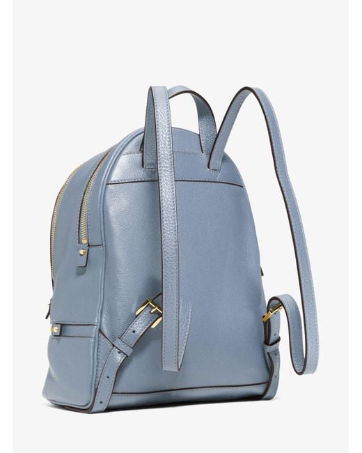 MICHAEL Michael Kors Rhea Small Leather Backpack in Blue | Lyst display picture 3